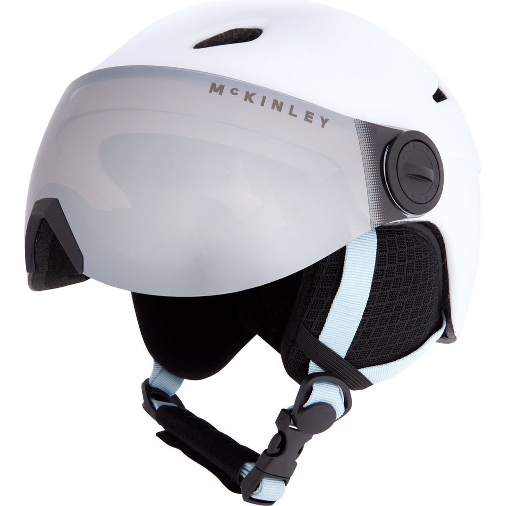 McKinley Kinder Skihelm Pulse S2 Visor HS white/blue ice/rose S von McKinley