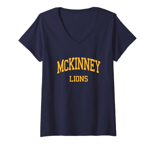 Damen McKinney High School HS McKinney TX Retrosport T-Shirt mit V-Ausschnitt Damen McKinney High School HS McKinney TX Retrosport T-Shirt mit V-Ausschnitt von McKinney High School T-Shirts & Gifts