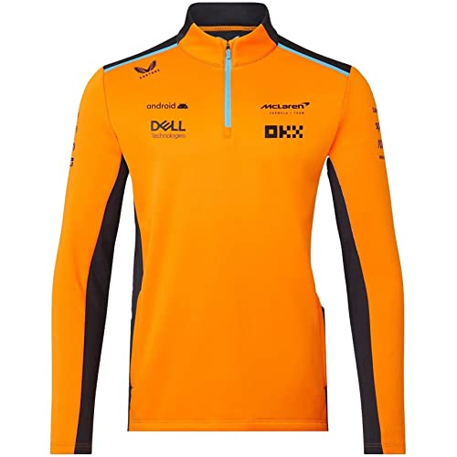 McLaren F1 Damen 2023 Team Quarter Zip Midlayer Jacke, Papaya, XX-Large von McLaren