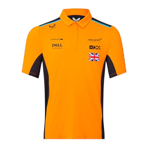 McLaren F1 Herren 2023 Lando Norris Team Drivers Polo, Papaya, 4X-Groß von McLaren