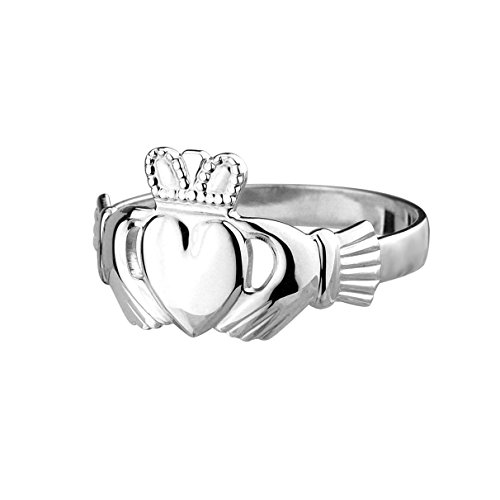 Claddagh Ring. Irischer Freundschaftsring. Sterling Silber Größe 57 von McLaughlin's Irish Shop