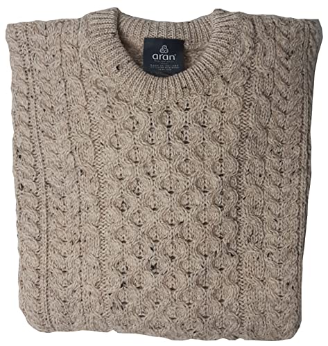 McLaughlin's Irish Shop Irischer Aran Pullover. 100% Schurwolle. XL von McLaughlin's Irish Shop