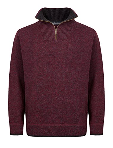 McLaughlin's Irish Shop Irischer Troyer Pullover aus Lammwolle Mélange Rouge (M) von McLaughlin's Irish Shop