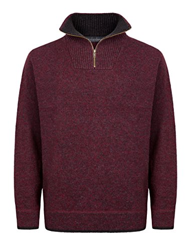 McLaughlin's Irish Shop Irischer Troyer Pullover aus Lammwolle Mélange Rouge (XL) von McLaughlin's Irish Shop