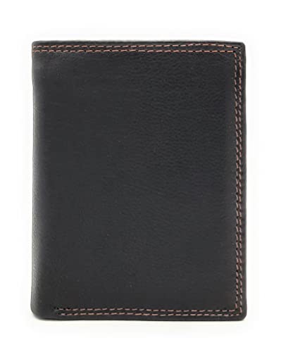 echt Leder Geldbörse Portemonnaie mit großem Ausweisfach (rosa Führerschein), Scheinfächer aus echtem Velourleder, RFID NFC Schutz von McLean