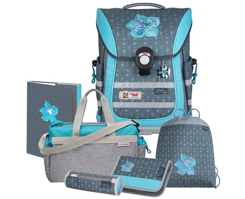 McNeill Schulranzen 1.Klasse Mädchen Flower in verschiedenen Modellen (6-tlg) von McNeill