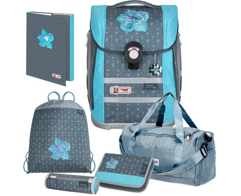 McNeill Schulranzen 1.Klasse Mädchen Flower in verschiedenen Modellen (6-tlg) von McNeill