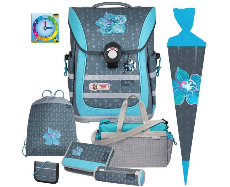 McNeill Schulranzen 1.Klasse Mädchen Flower in verschiedenen Modellen (8-tlg) von McNeill