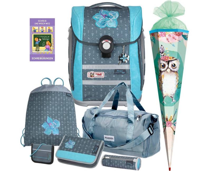 McNeill Schulranzen 1.Klasse Mädchen Flower in verschiedenen Modellen (8-tlg) von McNeill
