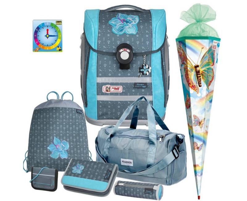 McNeill Schulranzen 1.Klasse Mädchen Flower in verschiedenen Modellen (8-tlg) von McNeill