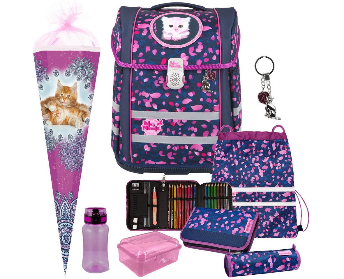 McNeill Schulranzen 1.Klasse Mädchen Perfecto in verschiedenen Sets (7-tlg) von McNeill