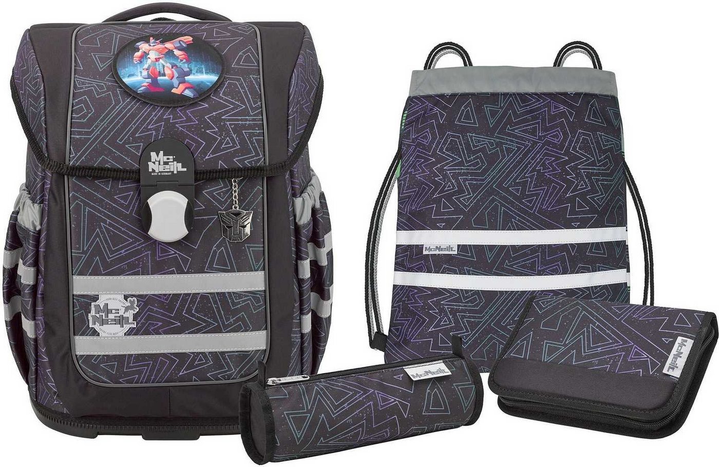 McNeill Schulranzen Schulranzen-Set ERGO COMPLETE 5tlg. TRON von McNeill