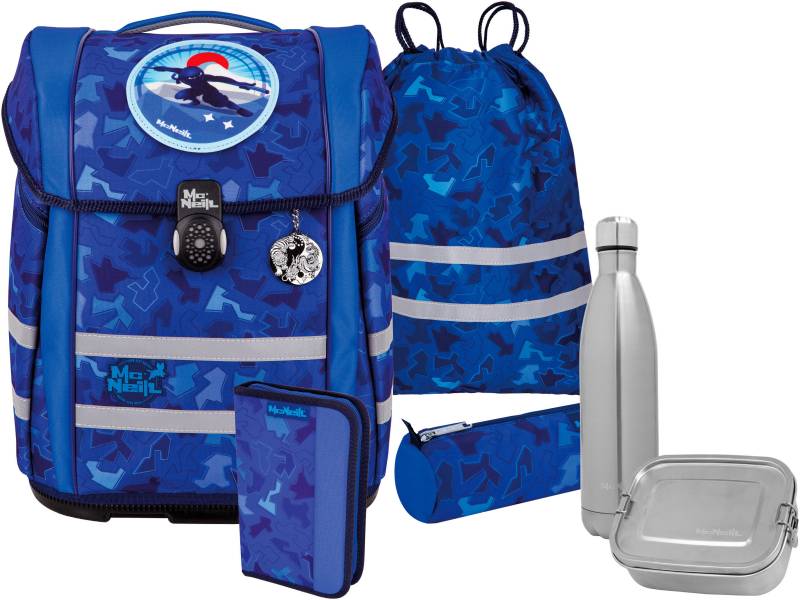 McNeill Schulranzen "Perfecto, Puzzle" reflektierende Streifen auf den Schultergurten;retroreflektierende Flächen inkl. Federmäppchen, Turnbeutel, Schlamperrolle & Motivmagnet von McNeill