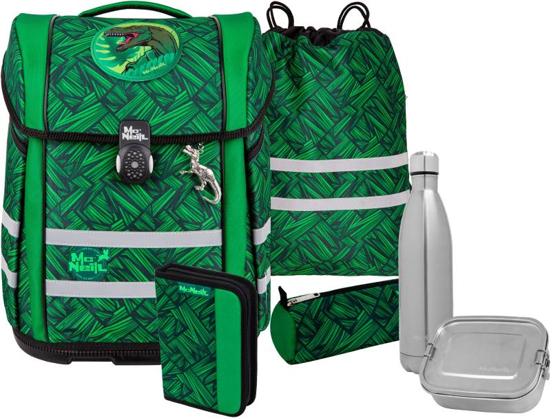 McNeill Schulranzen "Perfecto, Wow" reflektierende Streifen auf den Schultergurten;retroreflektierende Flächen inkl. Federmäppchen, Turnbeutel, Schlamperrolle & Motivmagnet von McNeill