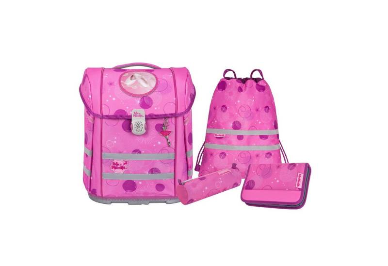 McNeill Schulranzen Schulranzen-Set PERFECTO, PINKY 5-teilig (5-teilig), ergonomisch, ClickFlex-Rückensystem, Reflektoren von McNeill