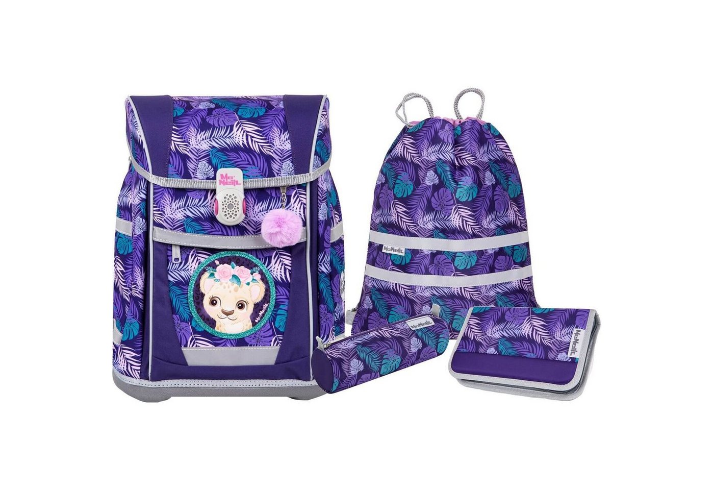 McNeill Schulranzen Schulranzen-Set TENERO 5tlg. DSCHUNGEL von McNeill