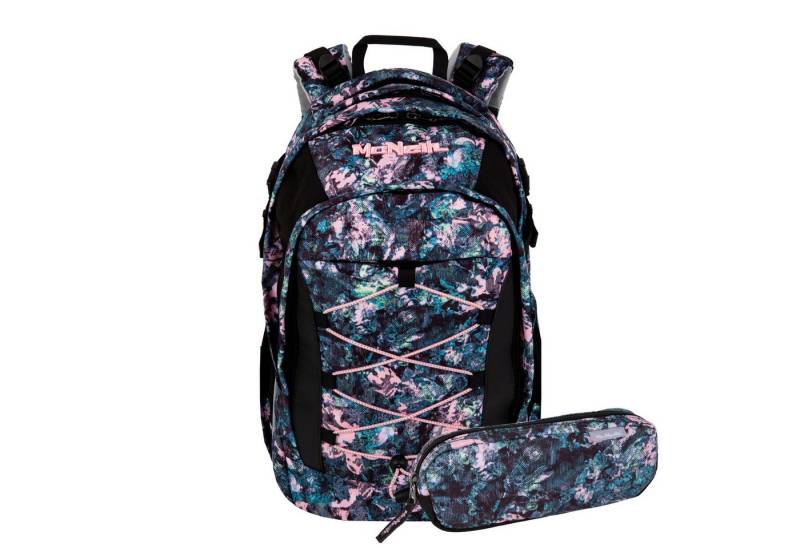 McNeill Schulranzen Schulrucksack LUCA Secret 2-teilig (2-teilig), ergonomisch, ClickFlex Höhenverstellung, Reflektoren von McNeill