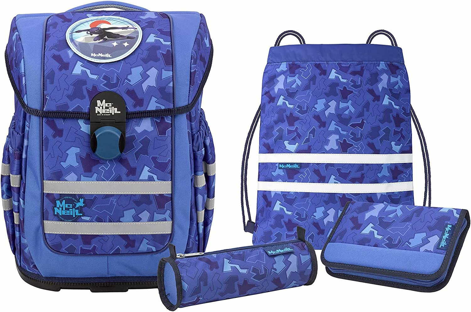 Schulrucksack Set Ergo Complete 5tlg. Puzzle Blau von McNeill