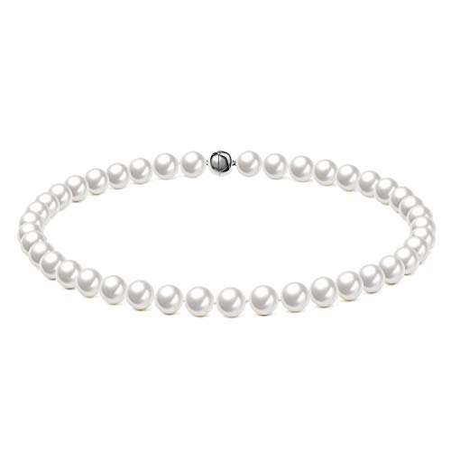 McPearl Original Perlenkette, Perlencollier mit Magnetschließe - Damen. Top Qualität aus Deutschland. (50) von McPearl