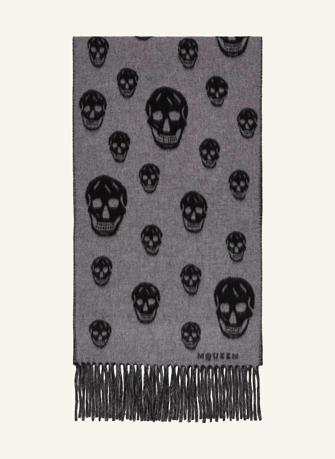 Mcqueen Schal Mit Cashmere grau von McQUEEN