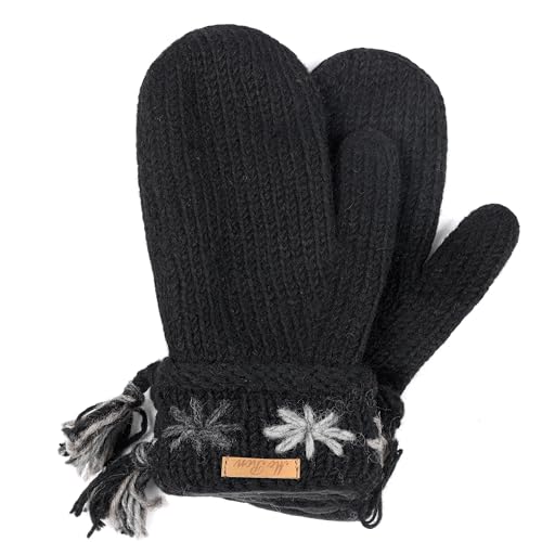 McRon - Gestrickte Fäustlinge im Norweger Look Schwarz - Damen - Erwachsene Frauen - Winterhandschuhe McRon - Gestrickte Fäustlinge im Norweger Look Schwarz - Damen - Erwachsene Frauen - Winterhandschuhe von McRon