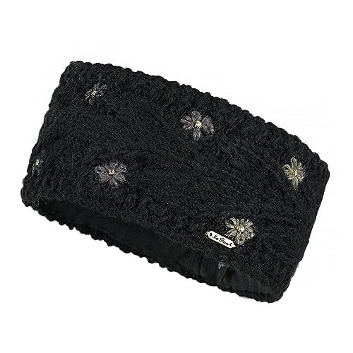 Gestricktes Stirnband mit Strasssteinen Modell Flora Schwarz 9511 von McRon