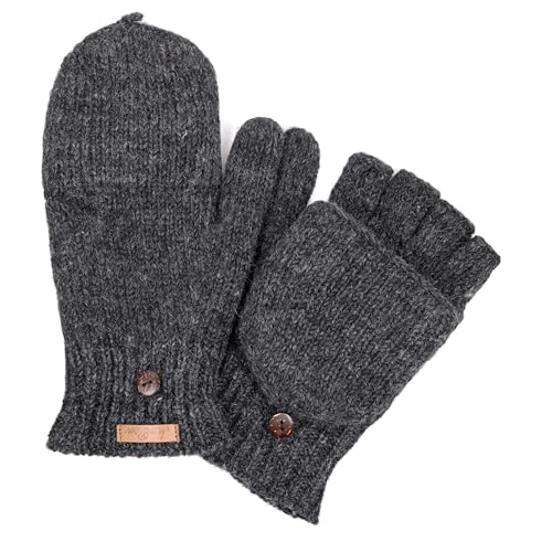 Klappfingerlinge Modell Vanessa - Klapphandschuhe - mit Fleece gefüttert (Standard, Anthrazit 9516, Einheitsgröße) von McRon