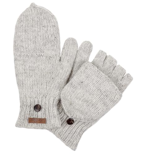 Klappfingerlinge Modell Vanessa - Klapphandschuhe - mit Fleece gefüttert (Standard, Naturhellgrau 9512, Einheitsgröße) von McRon