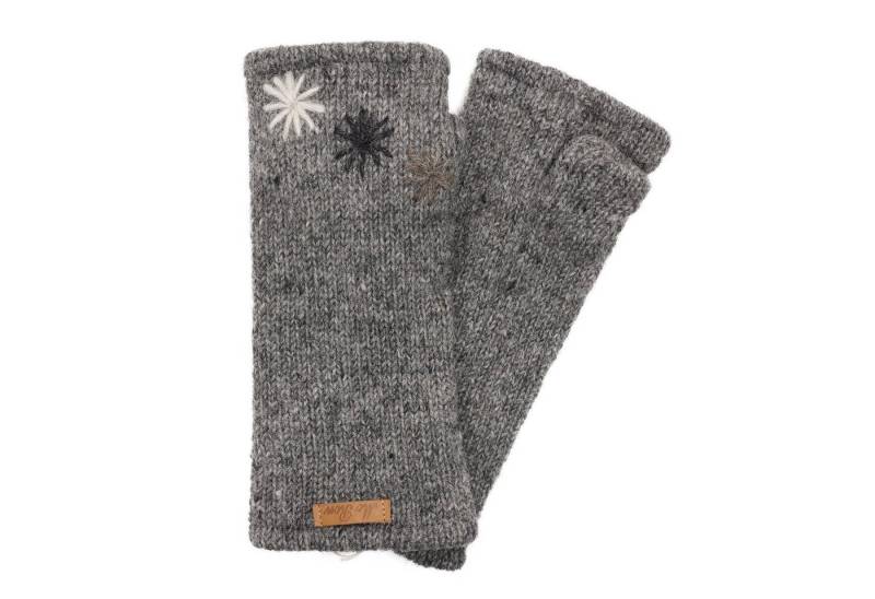 McRon Armstulpen Pulswärmer Modell Floris mit Daumen, mit hohem Schurwoll-Anteil, komplett mit Fleece gefüttert von McRon