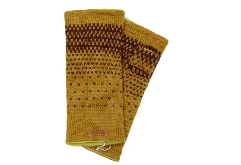 McRon Armstulpen Pulswärmer Modell Ida mit Daumen, mit hohem Schurwoll-Anteil, komplett mit Fleece gefüttert von McRon