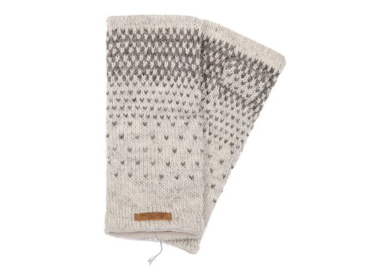 McRon Armstulpen Pulswärmer Modell Ida mit Daumen, mit hohem Schurwoll-Anteil, komplett mit Fleece gefüttert von McRon