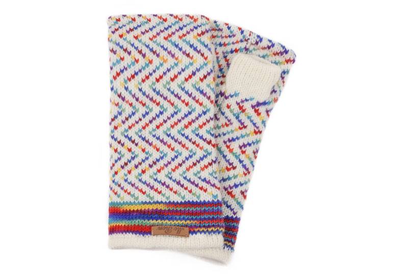 McRon Armstulpen Pulswärmer mit Daumen Modell Idora Regenbogen komplett gefüttert McRon Armstulpen Pulswärmer mit Daumen Modell Idora Regenbogen komplett gefüttert von McRon