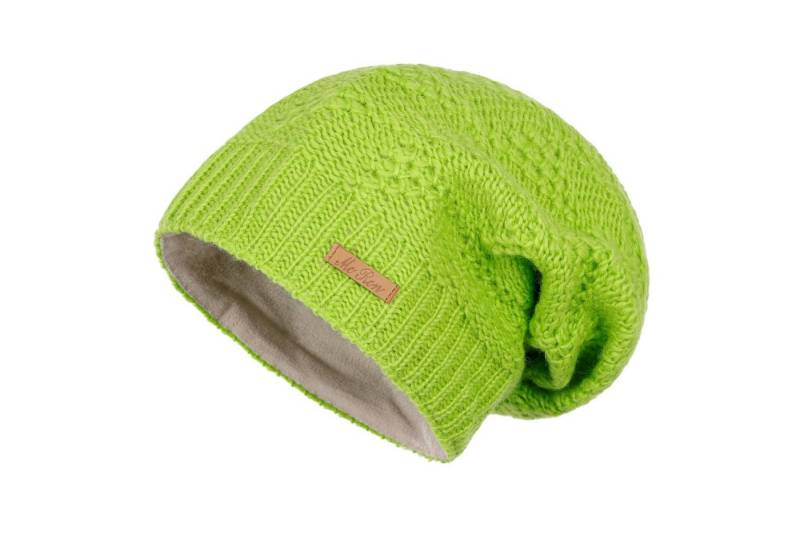 McRon Beanie Wollmütze Modell Lina gefüttert mit Fleece, hoher Schurwollanteil von McRon