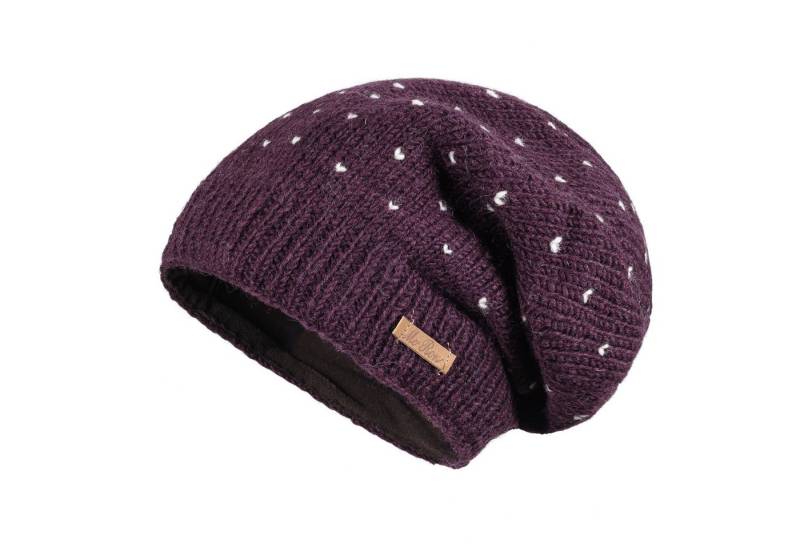 McRon Beanie Wollmütze Modell Lizzy gefüttert mit Fleece, hoher Schurwollanteil von McRon