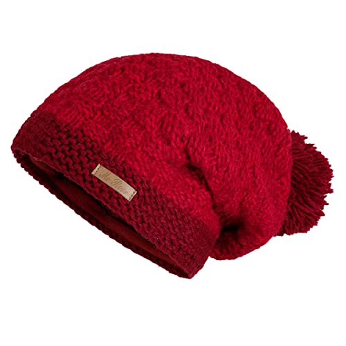 McRon Damen Gefütterte Beanie Wollmütze Aiden A Rot von McRon