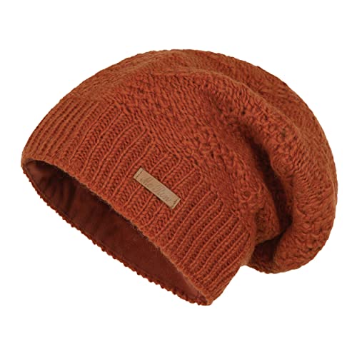 McRon Damen Gefütterte Beanie Wollmütze Modell Lina Rost 5512 von McRon