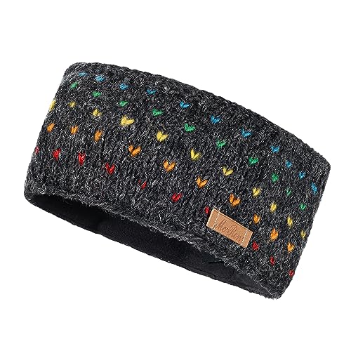 McRon Damen Gefüttertes Stirnband Modell Nadja Regenbogen Anthrazit 2 95R von McRon