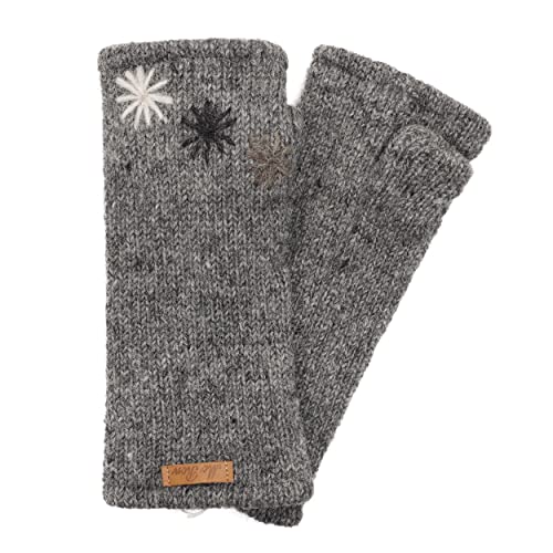 McRon Damen Gestrickte Pulswärmer Floris Mittelgrau 96 von McRon