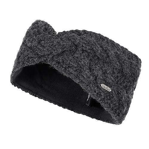 McRon Damen Gestricktes Stirnband Modell Indra Anthrazit 9516 von McRon