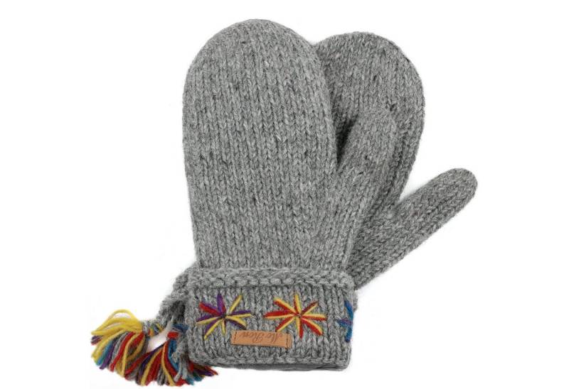 McRon Fäustlinge Gestrickte Fäustlinge im Norweger Look "Modell Vannadis Regenbogen" hoher Schurwollanteil von McRon