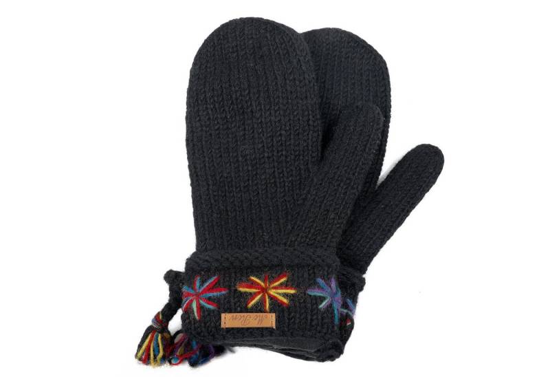 McRon Fäustlinge Gestrickte Fäustlinge im Norweger Look "Modell Vannadis Regenbogen" hoher Schurwollanteil von McRon