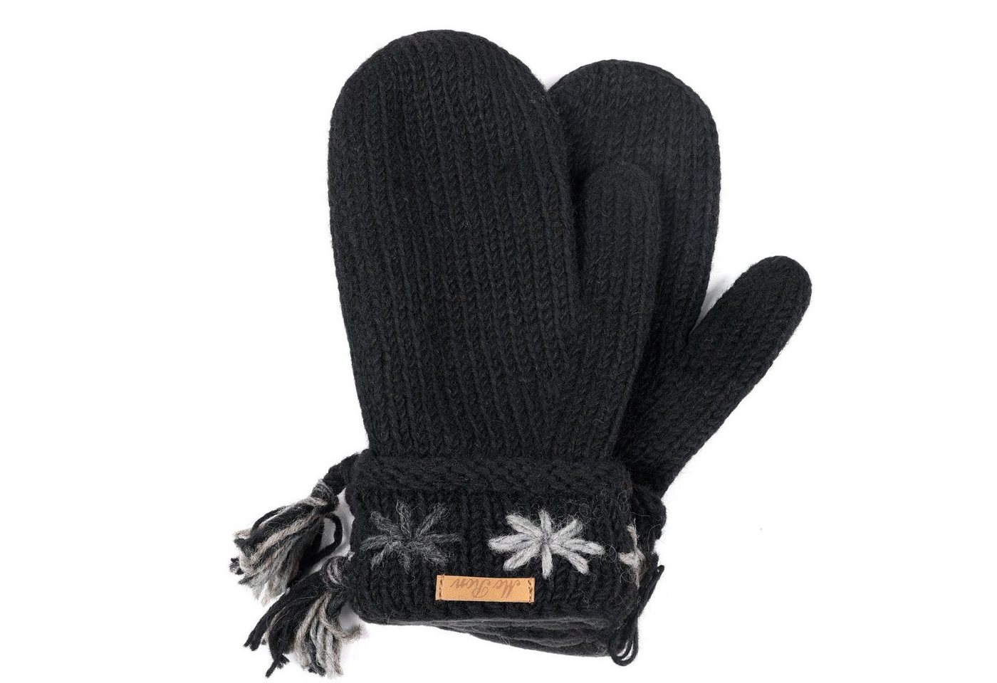 McRon Fäustlinge Gestrickte Fäustlinge im Norweger Look "Modell Vannadis" hoher Schurwollanteil von McRon