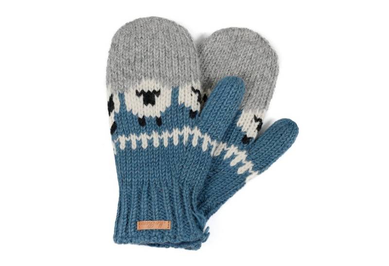 McRon Fäustlinge Gestrickte Fäustlinge im Schaf Design "Modell Samarella" hoher Schurwollanteil von McRon
