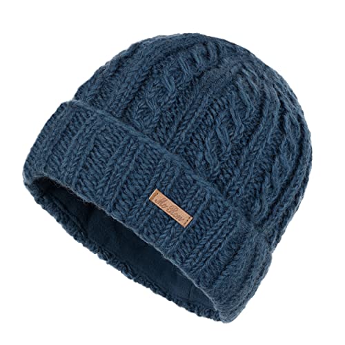 McRon Herren Gefütterte Wollmütze Modell Samuel Staubblau 6513 von McRon