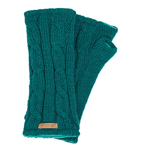 McRon Damen Gestrickte Pulswärmer Emily Petrol 7414 von McRon