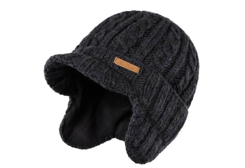 McRon Schirmmütze Wollmütze Modell Josef mit Fleece gefüttert, hoher Schurwollanteil, mit Schirm von McRon