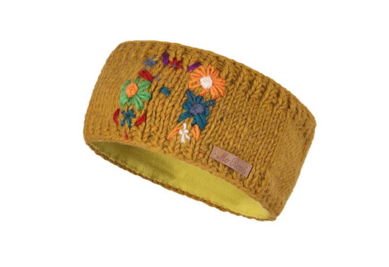 McRon Stirnband Gestricktes Stirnband aus Wolle mit Fleecefutter Modell Datill mit individueller Stickerei von McRon