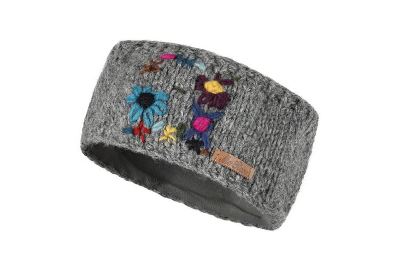 McRon Stirnband Gestricktes Stirnband aus Wolle mit Fleecefutter Modell Datill mit individueller Stickerei von McRon