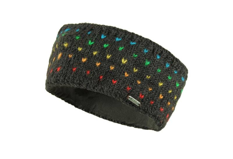 McRon Stirnband Modell Nadja Regenbogen gefüttert mit Fleece, hoher Schurwollanteil von McRon