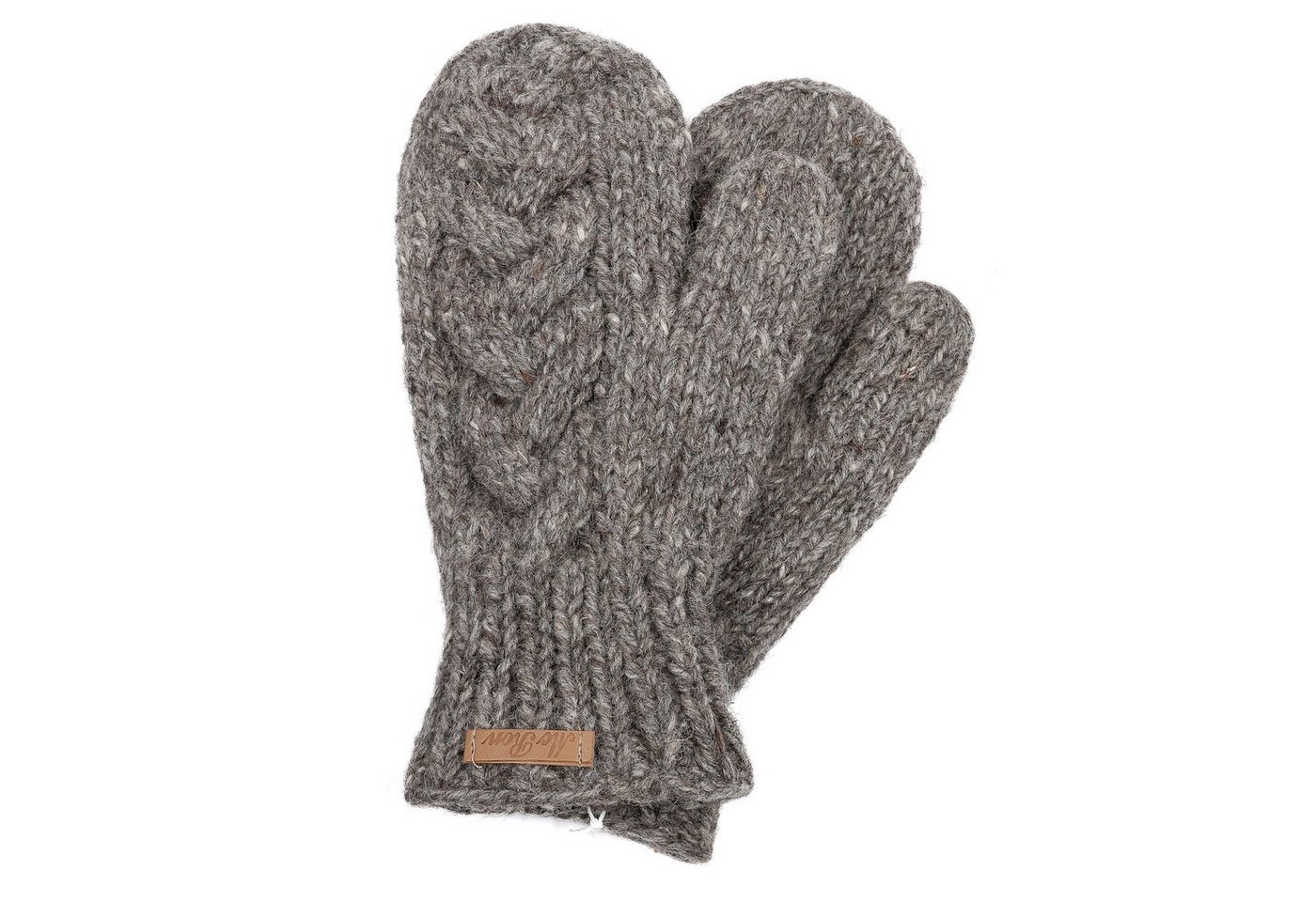 McRon Strickhandschuhe Fäustlinge Modell Clara mit Fleece gefüttert, hoher Schurwollanteil von McRon